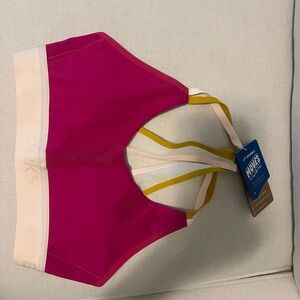 Brooks Pink and Yellow Sports Bra